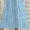 Women Summer Dress Solid Color Hollow Out Short Sleeves V Neck Buttons Dating Lace Up Pockets A-line Lady Midi Dress Female Clothes