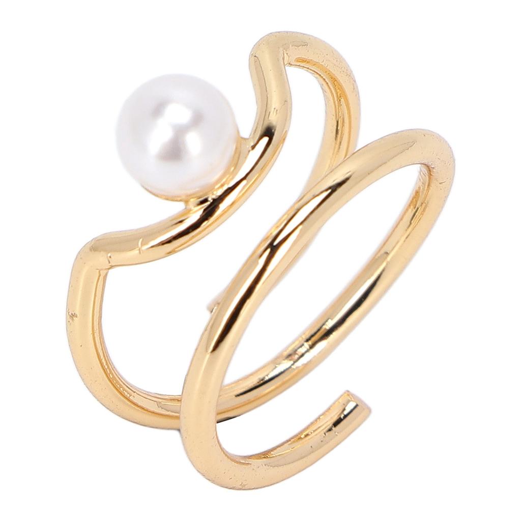 Pearl Finger Nail Knuckle Rings Stylish and Simple Copper Fingertip Jewelry for Women Girls