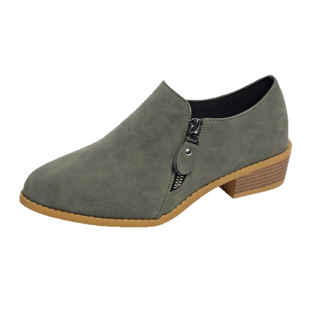 Comemore Retro British Style Ankle Boots for Women Spring Autumn New Round Head Thick Heeled Women's Shoes Casual Short Botas