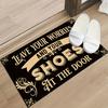 1Pcs Leave Your Worries And Shoes Floor Mat Modern Kitchen Polyester Rug Non-Slip Colorful Indoor Carpet, For Home Bathroom Bedroom Living Room Decor