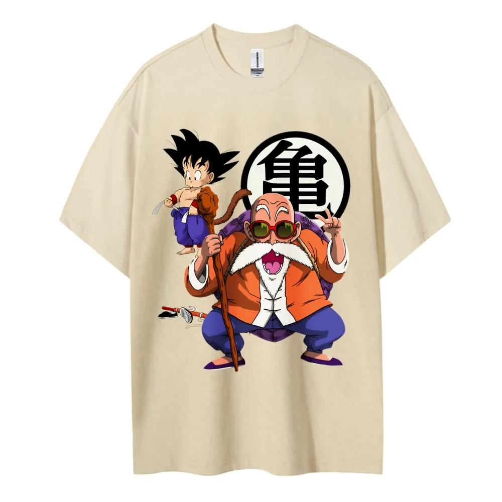 Dragon Ball Tshirt Mens Pure Cotton Casual Round Neck Tshirt Short Sleeve Clothing Summer Sports Casual Short Sleeve Top