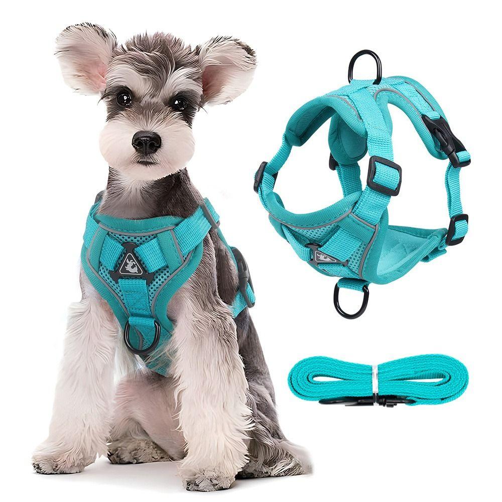 

Breathable Dogs Harness Vest Adjustable Pet Chest Strap Practical Puppy Safety Lead Strap Training S сірий