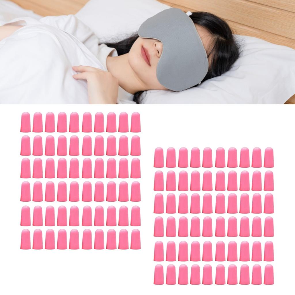 120 ks Měkké špunty do uší PU Redukce hluku Zvuk blokující špunty do uší pro spánek, studium 38dB Růžové