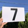 Numbered Sign Plates "1-10" White | 315 x 200mm White PVC Resin Board | Number Display Plates Parking Number Signs for Monthly/Contract Parking | 6 Mo