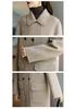 Women's Coffee Wool Coat - 2025 Autumn/Winter, Thickened, Korean Style, Slim Fit, Medium-Long