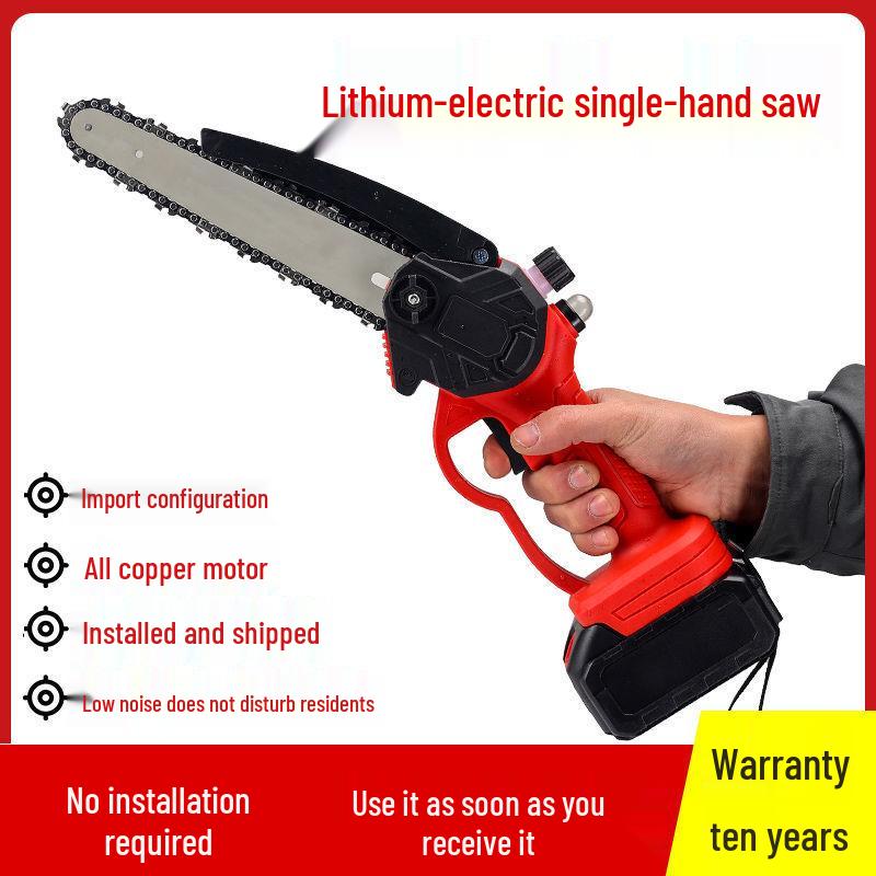 German Cordless Handheld Lithium Chainsaw: Compact, One-Handed Pruning and Felling Saw for Outdoor Use