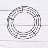 Wire Wreath Frame 35cm Round Metal Wreath Form for DIY Crafts Floral Projects Home Decor with 35m Flower Wire