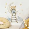 Cartoon Bear Cloud Moon Staircase Wall Sticker Self Adhesive Home Decor for Kids Room Wall Decoration