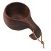 220ml Wooden Coffee Cup Comfortable Grip Handmade Eco Friendly Hot Drink Tea Cup with Anti Slip Hand