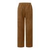 Corduroy Pants For Women Casual Drawstring Elastic High Waist Straight Leg Pants Loose Comfy Trousers With Pockets