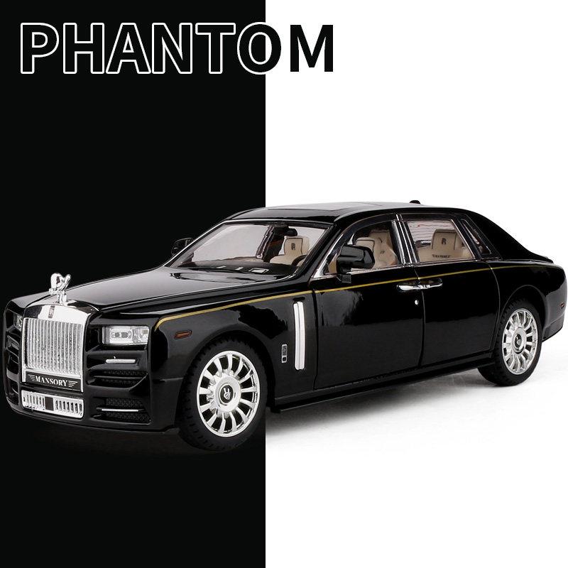 1/22 Rolls Royce Phantom Alloy Luxy Car Model Diecasts & Toy Vehicles Metal Car Model Simulation Sound and Light Childrens Gifts