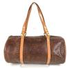 ETRO Paisley Pattern Bag Cylindrical Hand Bag PVC/Leather Brown