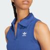 Adidas Originals Logo Embroidered Short Sleeve Crop Top Women Tops Blue IR6124