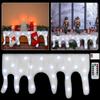With LED Lighted Christmas Snow Blanket Warm White Thickened Fluffy Faux Snow Sheet Xmas Artificial Holiday Decor