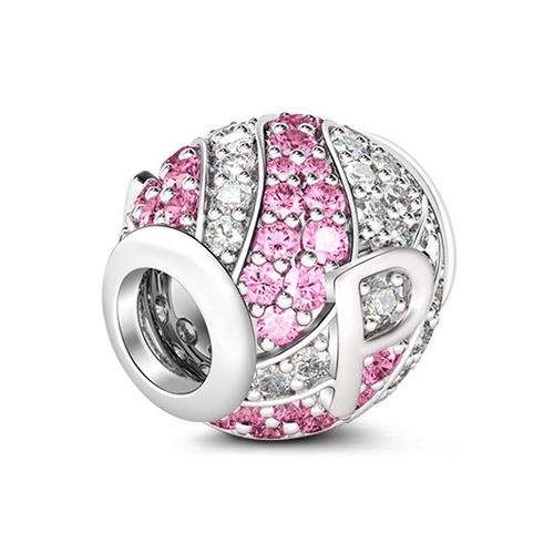 Kulaté Pave Abc Písmeno abecedy 925 Sterling Silver korálky Charm Fit Originální módní náramky pro kutily pro ženy Dárkové šperky