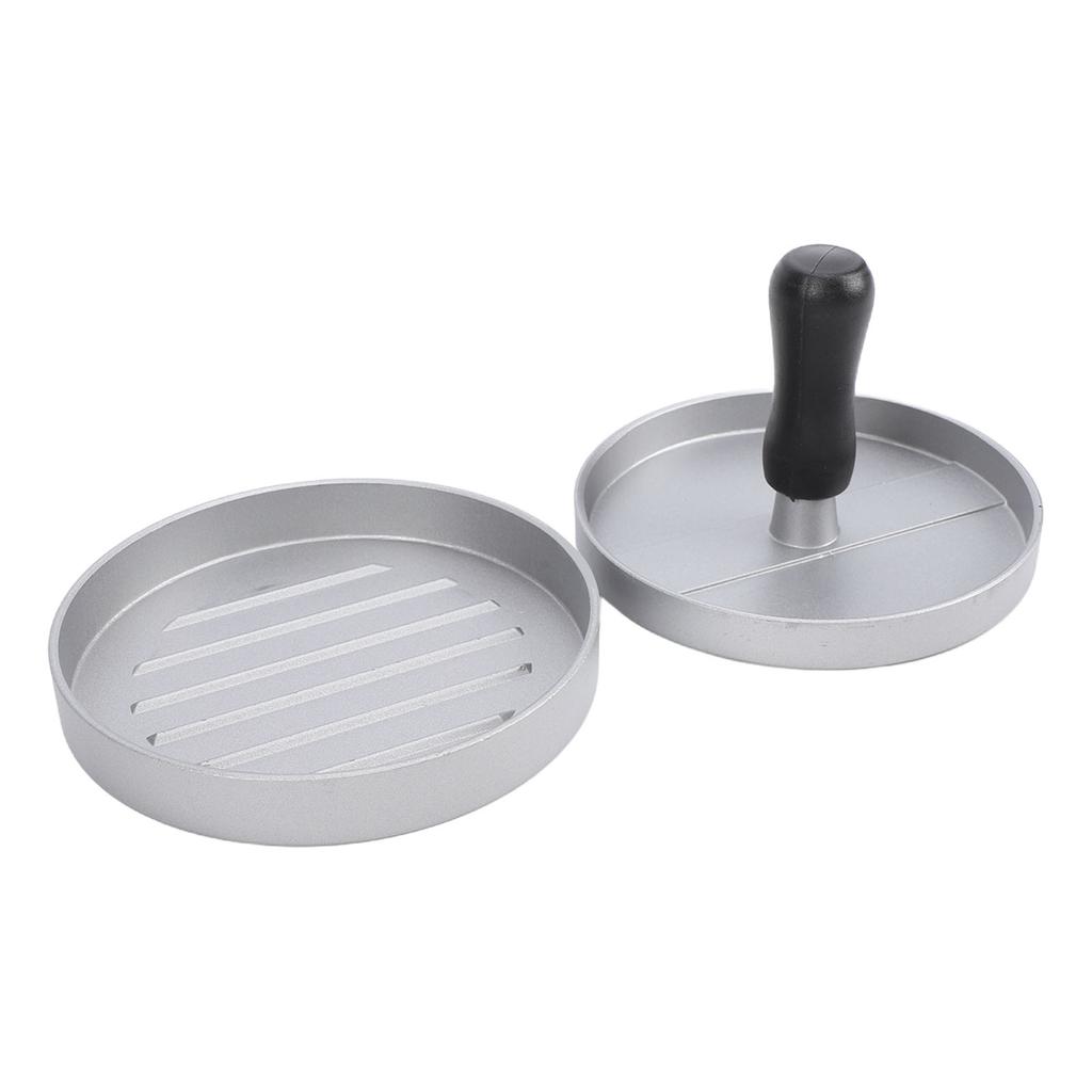 Hamburger Patty Maker Aluminum Alloy Round Burger Press Patty Mould with Detachable Handle for Kitchen Tool