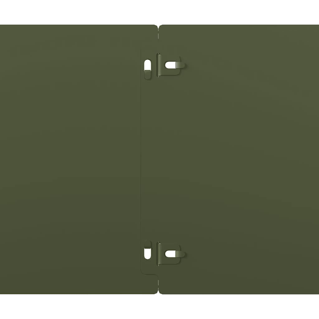 Lawn Edging 10 Pcs Olive Green 20 X 103 Cm Cold Rolled Steel