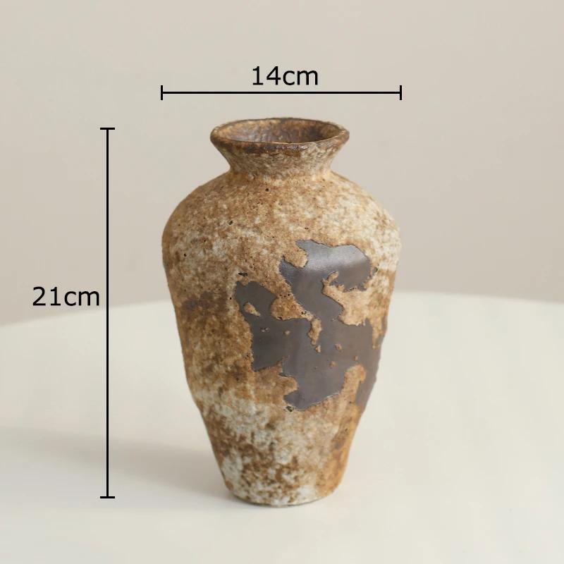 

Retro Style Ceramic Vase Table Decoration Incomplete Aesthetics Flowers Arrangement Classical Floral Vases Room Aesthetic Decor
