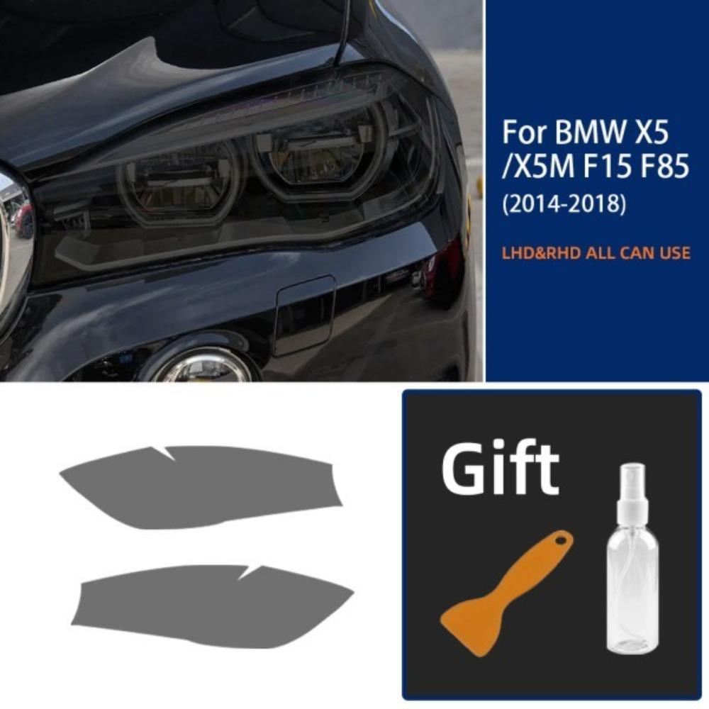 TPU Headlight Protective Film for BMW X5 F15 X5M F85 2014-2018 Smoked Black Clear
