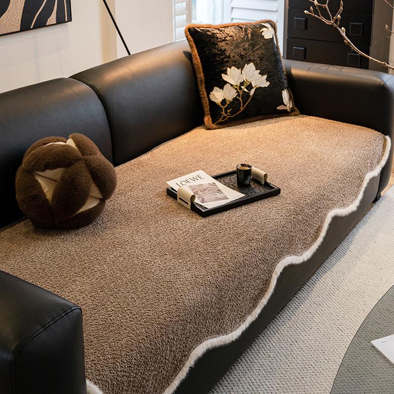 

2024 осень и зима новый высококачественный диванный подушка прямой ряд цельный нескользящий специальной формы подушка для сиденья четырехсезонный универсальный чехол 90*90cm