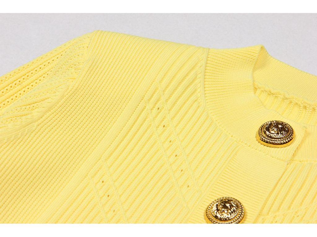 2025 Spring/Autumn Women's Fashion Knitted Cardigan & A-Line Skirt Set