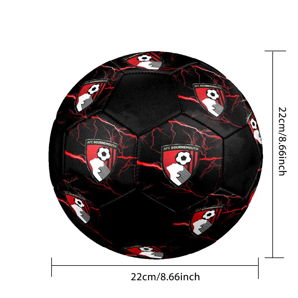 AFC Bournemouth Hallenfußball Ball Bunt Alle Altersgruppen Größe 5 Maschinengenäht PVC Wettkampfbereit Langlebig Hoher Rückprall