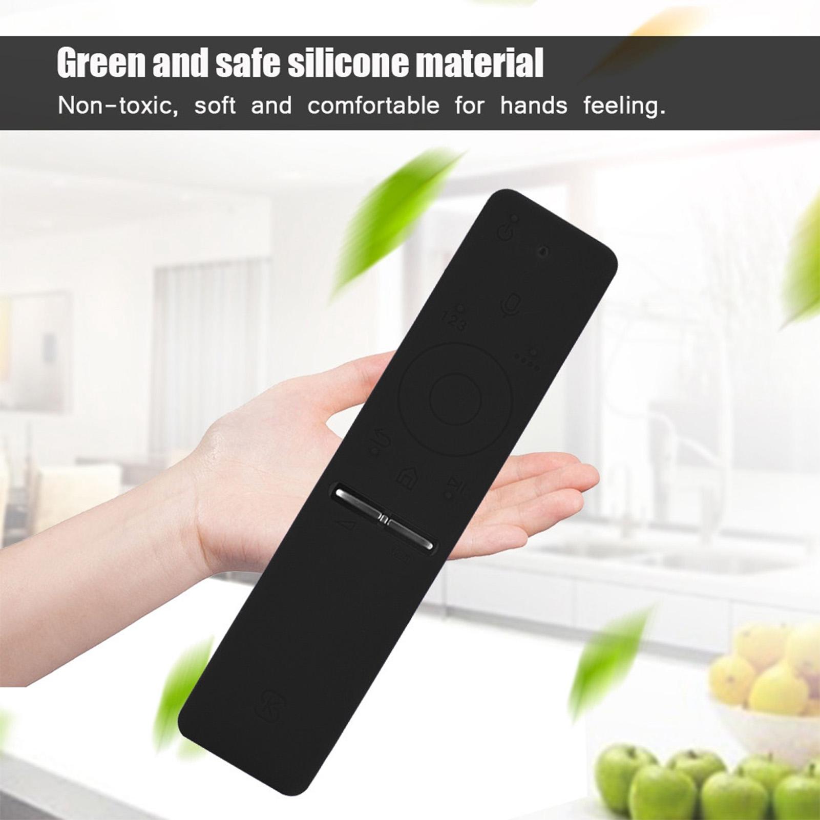 

Soft Silicone Rubber Dustproof Protective Case Cover for Samsung TV Remote Controller Black Black