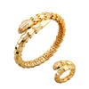 2025 Gold-plated Zircon Snake Bracelet Bare Body Diamond Spring Snake Scale Snake Bone Women's Hand Jewelry