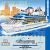 2428PCS Luxury Sea Cruise Liner Model Building Blocks Ocean Going Ship Model Bricks with Display Stand Kids Toy Holiday Gifts No Box