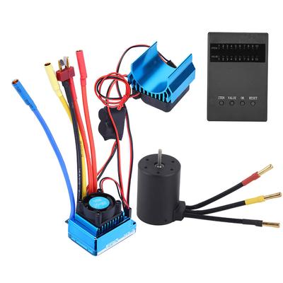 3650 Motor 4300KvBrushless ESC Heat Sink Program Card Set for 1 10 RC Car