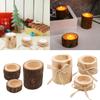 Candle Holder Wood Color Candle Stand Table Decoration Valentine's Day Wedding Home Decor Aesthetics 3PCS
