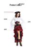 Abito Corsetto Arricciato Gonna Pirata - Costume Medievale di Halloween, Personalizzabile
