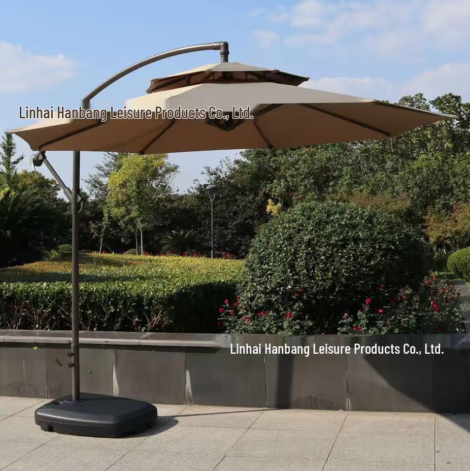 Waterproof Outdoor Sunshade Banana Umbrella for Patio, Garden, Hotel, or Beach