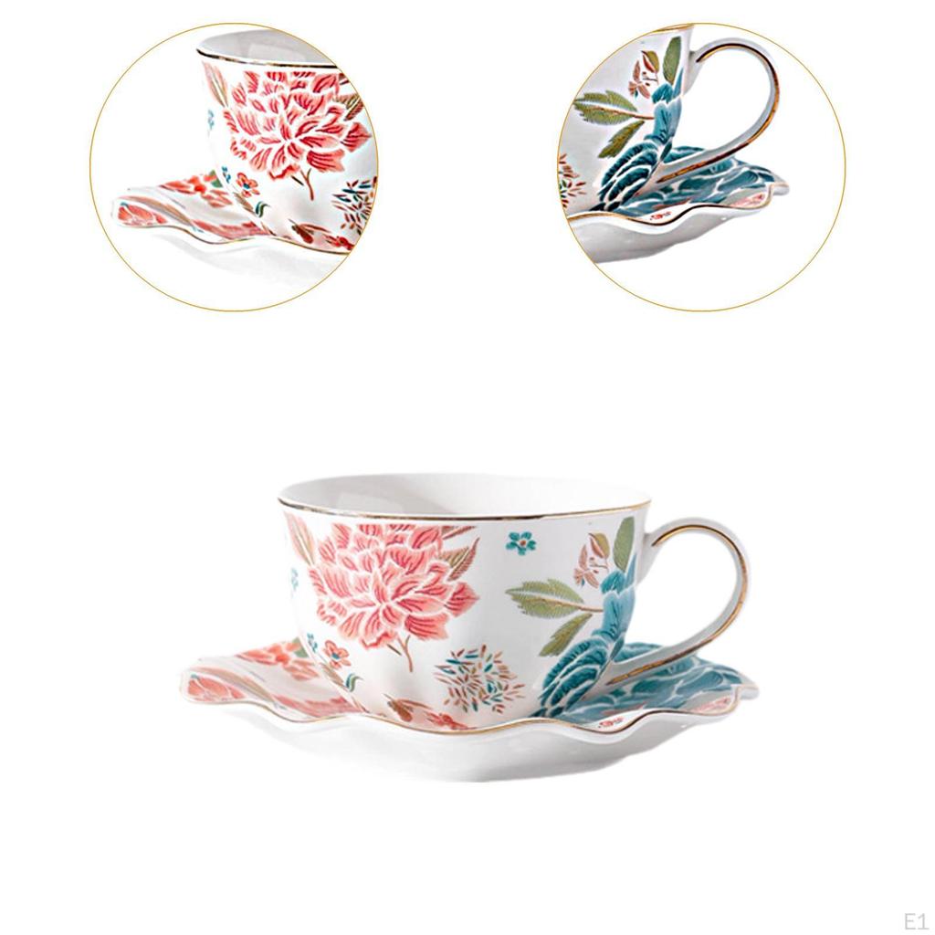 Ceramiczne Kubki do Kawy z Spodkami Wszechstronny Elegancki Przenośny Naczynia Stołowe Cappuccino