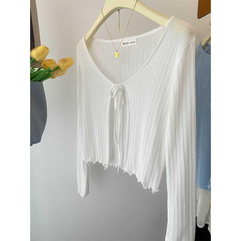 Plus Size Ice Silk Shawl Cardigan - Women's Summer Sunscreen Cover-Up with Air Conditioning, Thin Long Sleeve Short Jacket