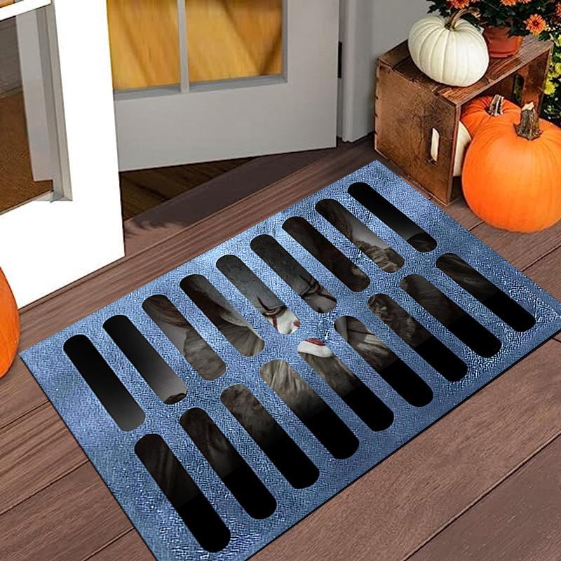 Decorative Clown-Themed Dirt-Resistant Door Mat for Entryway or Living Room