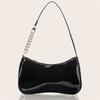 IELGY textured PU leather shoulder bag retro classic