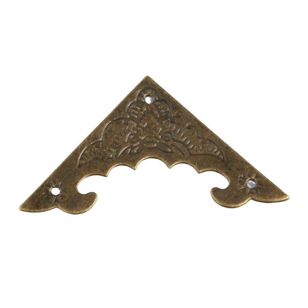 Antique Brass Iron Wooden  Box Flower Pattern Jewelry Box Carved Corner Protector Corner Foot Protect Cover Corner Brackets