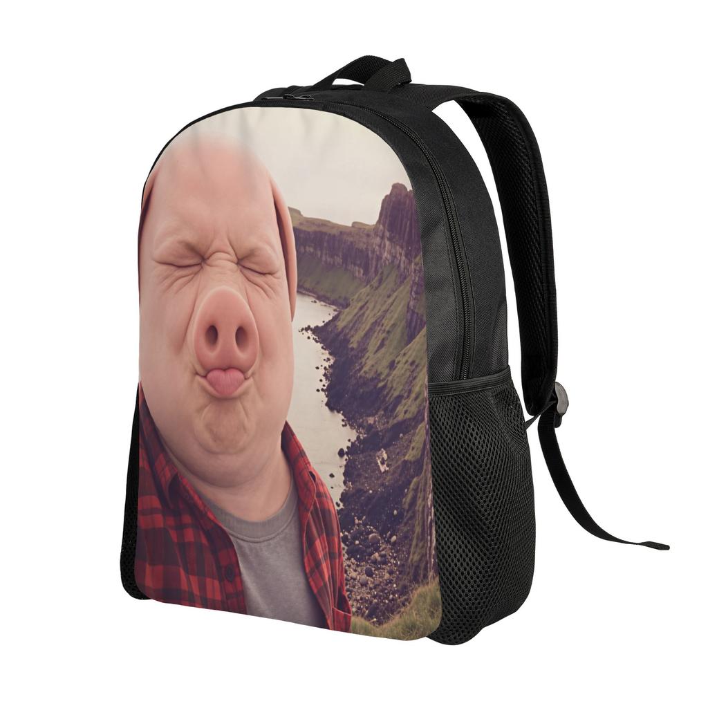 Zaino John Pork Is Calling Donna Uomo Poliestere Zaini da Ciclismo Leggeri Divertenti Borse Scolastiche Rucksack
