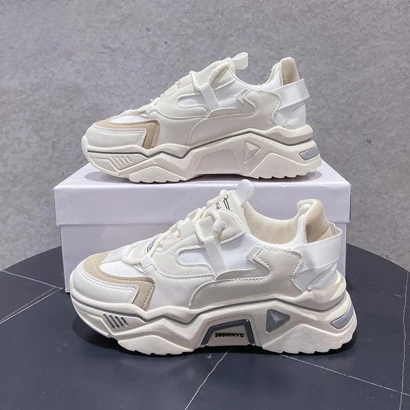 

Женская обувь Осенние дышащие сетчатые кроссовки Трендовая танкетка Платформа Повседневная обувь для папы Женские спортивные теннисные кроссовки Zapatillas 40