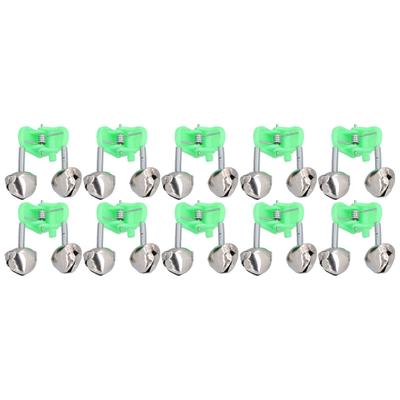 Lotto da 10 Pezzi Morsetti per Punta di Canna Campanelli Canna da Pesca Abboccata Pesce Allarme Avviso Campanello Doppio Clip