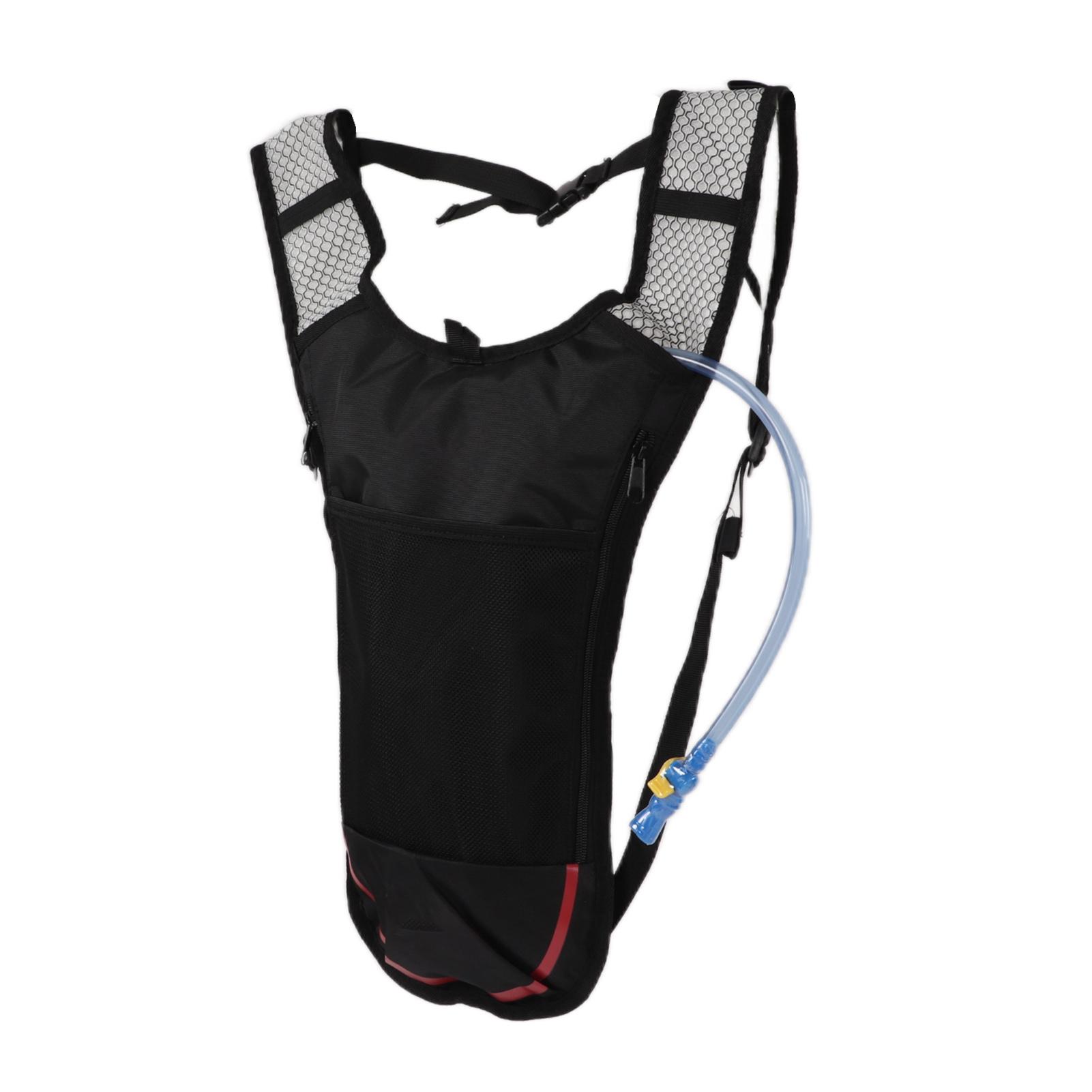 

Hydration Pack Lightweight Breathable Multifunctional Water Backpack with 2L Water Bag Straw for Running Hiking Cycling Red