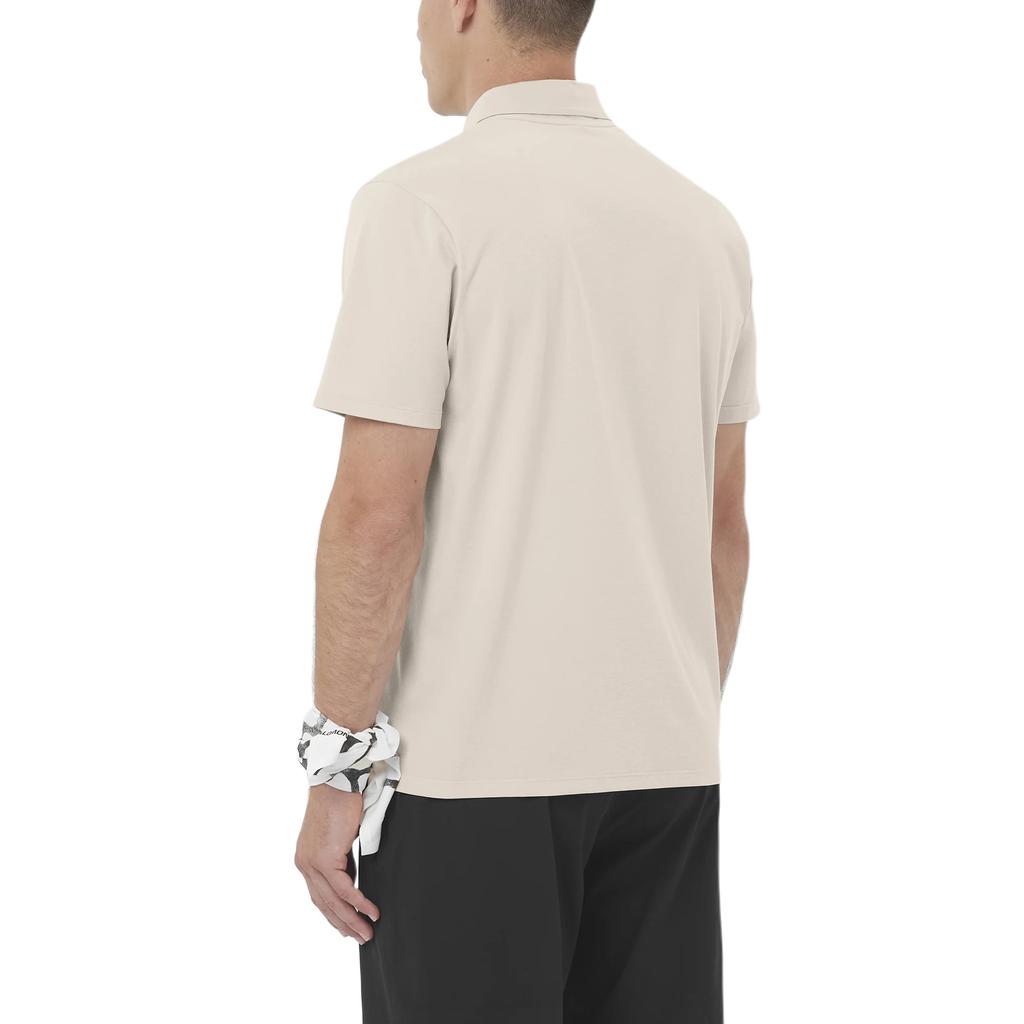 Salomon Trackline Short Sleeve Solid Color Antibacterial Odor Resistant Hiking Polo Shirt Men tops C27457