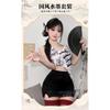 Ink Wash Misty Rain Sexy New Chinese Erotic Underwear Retro Slim Hip Skirt Spice Girl Lace-up Belly Pocket Suit Women