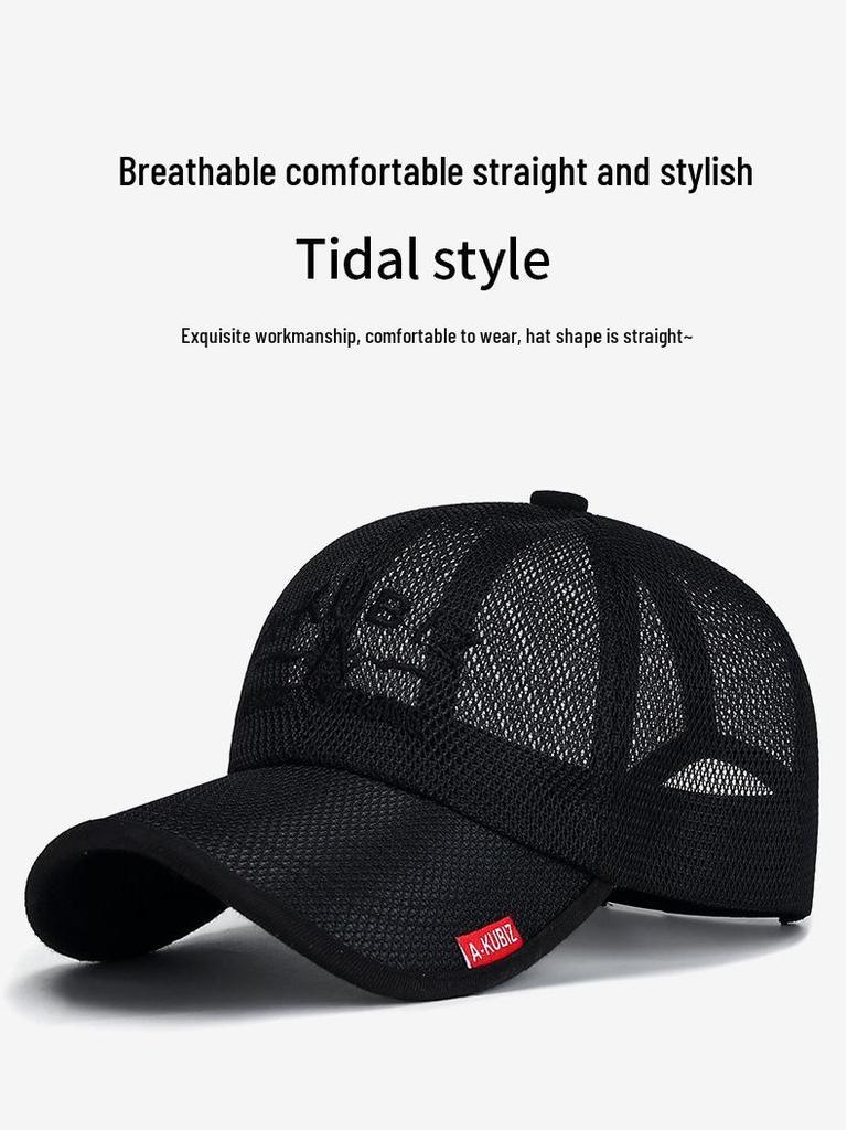 Unisex Summer Mesh Sun Hat: Breathable, Adjustable, Soft Top Baseball Cap for Youth