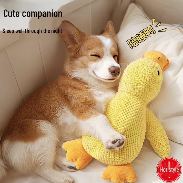 

Pet Toy: Bite-Resistant Yellow Duck Plush for Teething Puppies and Dogs
