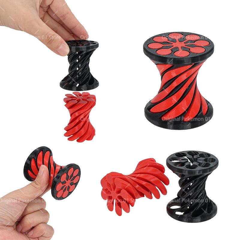 3D Printed Spiral Cone Fidgeting Plaything Impossible Pyramid Passthrough Ghost Sculpture Small Vortex Thread Illusion Relaxation Toy