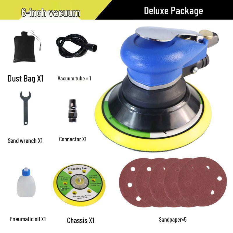 5" & 6" High-Speed Pneumatic Sander and Polisher, Model 313 Handheld Air Grinder