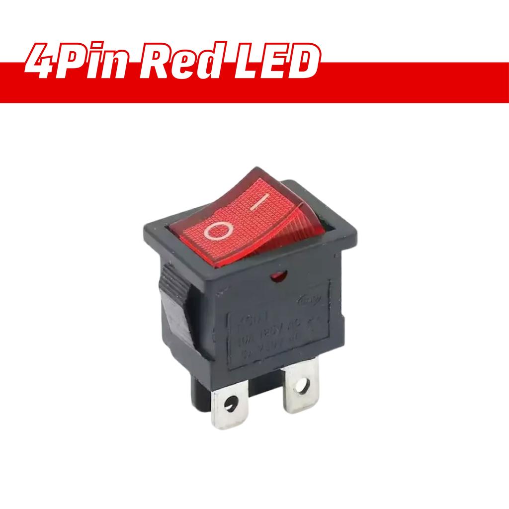 KCD1 Rocker Switch 15x21MM Latching Power Switch with Indicator Light 2/3/4 Pin 6A 250V 10A 125V