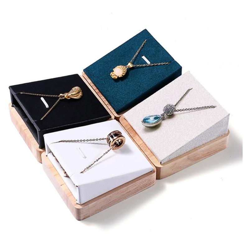 Eleganter Holz-Halsketten-Ausstellungsständer Schmuck-Anhänger Aufbewahrungs-Organizer für Zuhause Schlafzimmer Modischer Accessoire-Halter